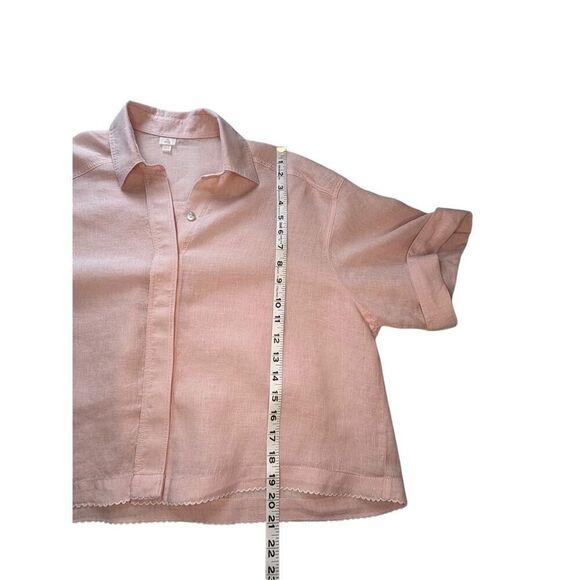 PQ Swim scalloped linen shirt - light pink - S - Picture 6 of 11